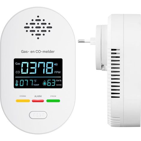 Détecteur De Gaz - CO LEL Temp Humidité - Affichage LCD En Temps Réel - Alarme Sonore 85 Db Et Signal Visuel - Pour Maison - Camper - Cuisine - 1 Pièce (1/5)