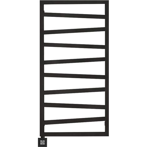 Scaldasalviette elettrico nero - (HxL) 1310x500mm - 600 Watts - 600 Watt - ZIG1310-500E1N