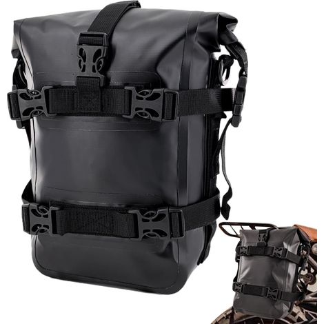 Sacoche arrière de moto  Avec une grande capacité pour le rangement de moto, sac de duffel ainsi que poche latérale – Bagages, pour de courtes excursions, aventures et voyages, trajets en (1/5)