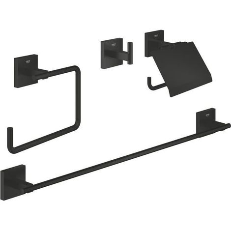 4-in-1 Zubehörset - GROHE - 411152430 - Start Cube - Matt Schwarz