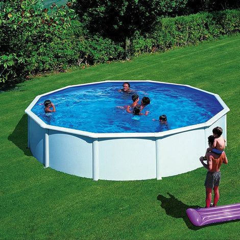 Piscina Fidji Acero Blanco altura 120 - Ø550 redonda (1/5)