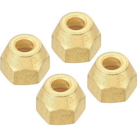 1/4 SAE Thread Brass Flare Cap Matte Surface 4 Pack (1/5)