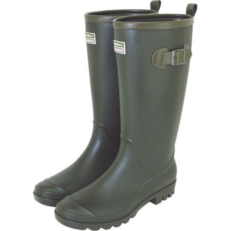 Burford Wellington Boots Green - Size 4 -TFW5800