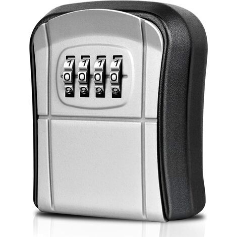 Mini cassetta portachiavi da parete, cassetta portachiavi da esterno con codice digitale a 4 cifre resettabile, impermeabile, per uso domestico, es-AquaForge (1/5)