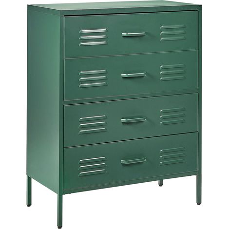 Chest of Drawers ENAGO Metal Dark Green