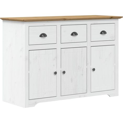 Credenza buffet cassettiera mobile contenitore organizer cucina soggiorno soggiorno BODO e 115,5 x 44 x 80 cm legno massello di pino marrone 020030802