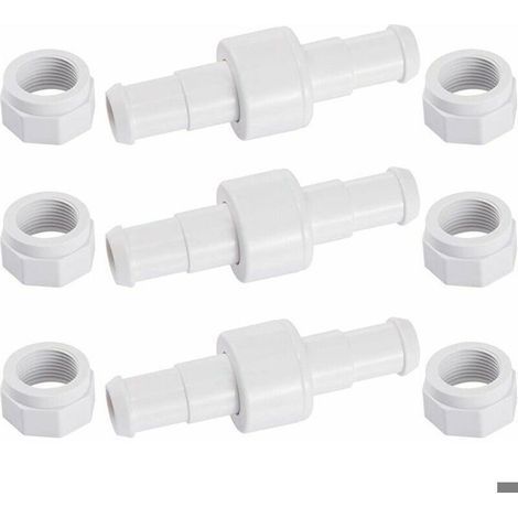 3 Rotary Hose Connectors D15 – Compatible with Zodiac Polaris 180/280/380 – Leak-Proof Rubber Seals