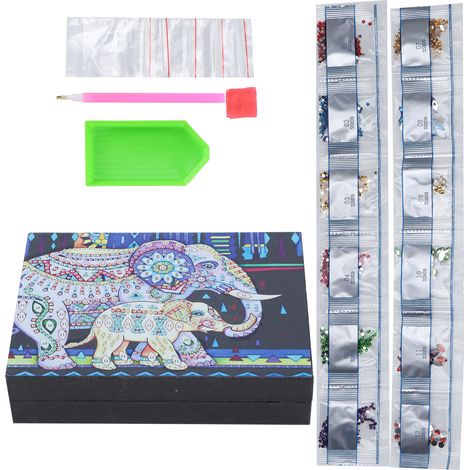 Boîte à bijoux pour peinture diamant 5D, kit de broderie à faire soi-même, rangement, décoration intérieure (1/5)
