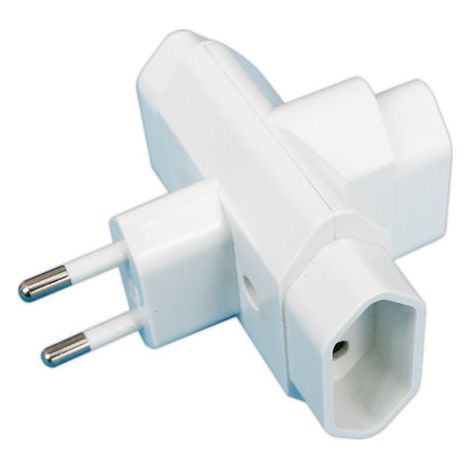 3-Steckdosen-Adapter mit Kindersicherung. White 36.047/P Electro DH. 8430552127818