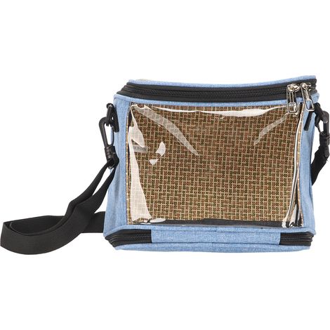 1 Sac de transport pour oiseaux, fenêtre transparente, maille respirante, artisanat rotin, poches latérales, voyage perroquets (1/5)