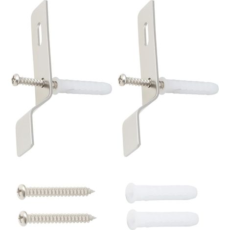 Set of 2 Wall Hooks for Urinals 93 x 20 mm for Fixing Toilets (1/5)
