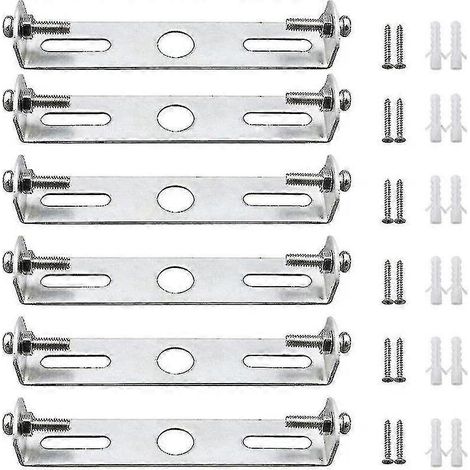 Lot de 6 supports de fixation pour plafonnier, rosaces de 95 mm avec vis, accessoires d'éclairage (1/5)