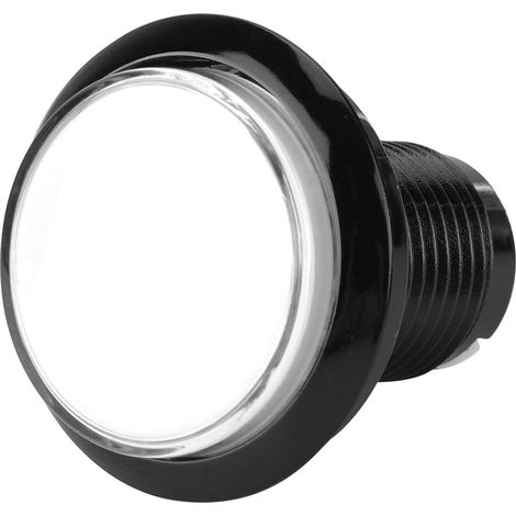 Bouton lumineux rond à LED pour borne d'arcade (pièce détachée à monter soi-même) (blanc)