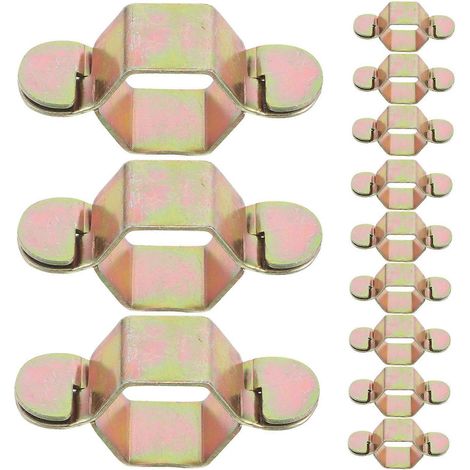 Lot de 20 clés hexagonales détachables pour tuyau d'arrosage (1/2") - Idéales pour l'installation de robinets et d'éviers. Finition dorée. (1/3)