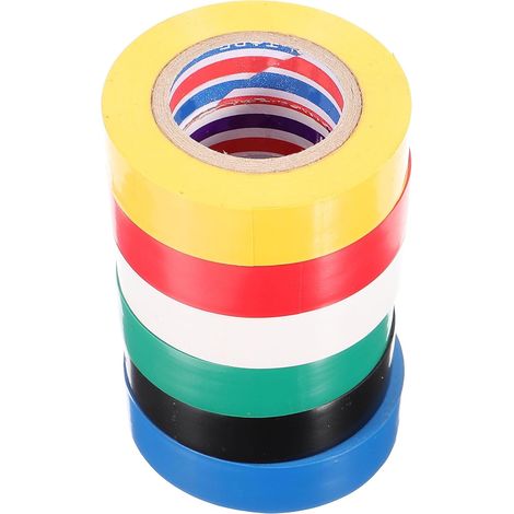 6 rouleaux de ruban isolant en PVC 18 mm x 20 m, résistant à (1/5)
