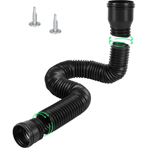 Rallonge Flexible Gouttière, Kit d'Extension de Tuyau pour Descente de 80/100mm, Pratique et Durable (47 150 cm) (1/5)