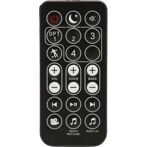 RE6915 Télécommande de remplacement compatible avec le système de barre de son Polk RE6915 1 RE8114 1 RE8112 1 RE69151 (1/5)