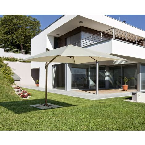 Ombrellone a braccio Dallas Bizzotto naturale 3 x 3 m (1/7)
