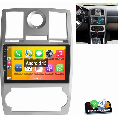 Autoradio Android 15 CarPlay GPS WIFI BT pour Chrysler 300 300C 2005-2010 4+64G