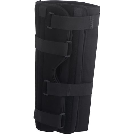 Attelle de genou 3 panneaux réglable, soulagement de la douleur, récupération rapide, immobilisation jambe pour entorses, luxations, blessures, longueur 52 cm (1/5)