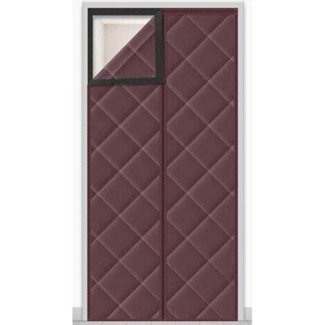 [NON UTILIZZATO] Rideau de porte à fermeture magnétique, occultant, insonorisant, protection contre le froid, 120x210cm (marron)