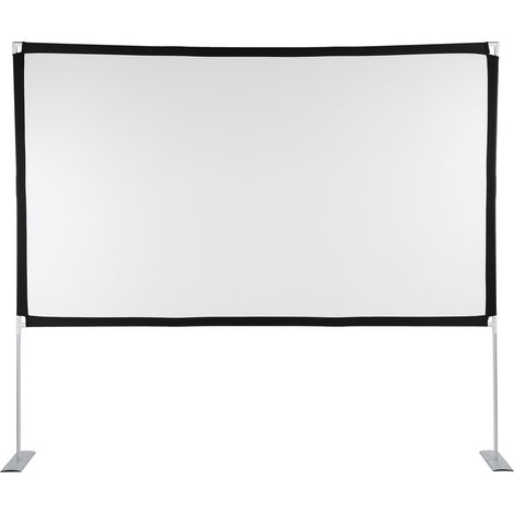 Écran de projection portable 4K HD 16:9 pliable avec rideau de projection avant et arrière, sans plis, avec support, 120 pouces (1/5)