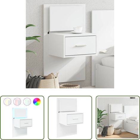 Lumière LED - Table de chevet murale avec lumières LED blanc (1/5)