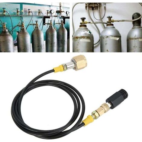 1.5m W21.8-14 DIN477 CO2 Cylinder Adapter, High Pressure Soda Hose Kit, SodaStream Accessories for Home Office MUMU (1/4)
