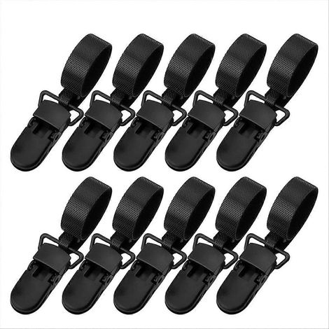 Lot de 10 pinces anti-vent pour drapeaux de jardin, supports et butées pour drapeaux de jardin, petites pinces pour mât permettant de maintenir les drapeaux de jardin. (1/5)