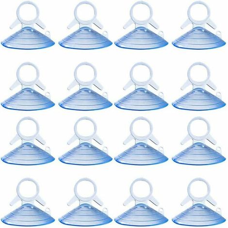 Lot de 40 ventouses en PVC transparent sans crochets - Ventouses rondes en plastique adhésif puissant pour voiture, pare-soleil, fenêtre, salle de bain, cuisine (1/5)