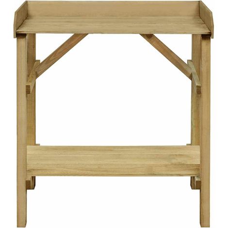 vidaXL Mesa de jardinera madera de pino impregnada 75x40x90 cm (1/2)