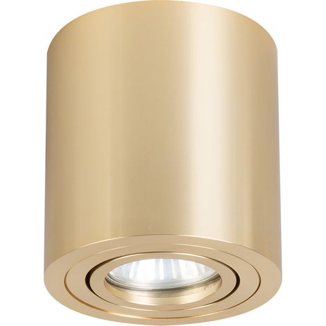 Faretto da soffitto rotondo moderno in oro Ø9cm con occhiello mobile 1xGU10 50W TULON Light Prestige (1/5)