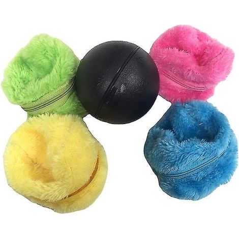 Lot de 5 balles magiques à rouler, jouets électriques automatiques à piles, avec 4 peluches. (1/5)
