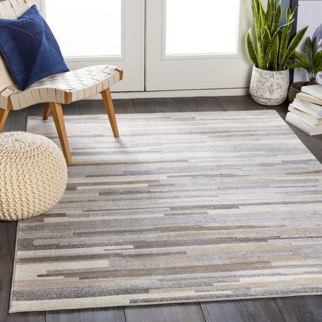 SURYA Tapis Scandinave Moderne Blanc/Marron 160x215 cm (1/5)