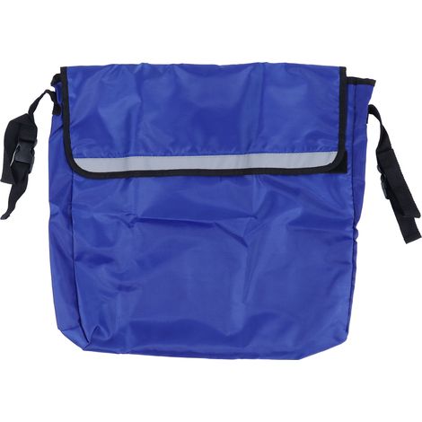 Sacoche pour fauteuil roulant, pochette de rangement suspendue bleue, accessoire pour déambulateur, pour la plupart des fauteuils roulants (1/5)