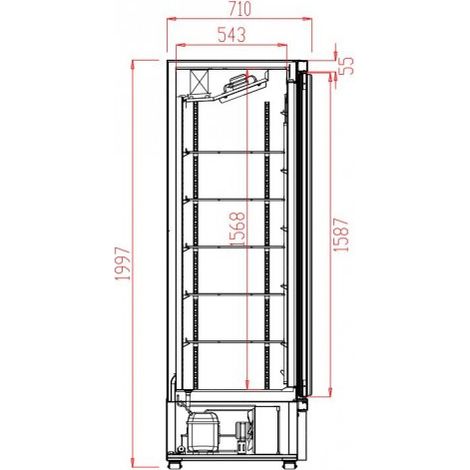 Armoire Négative Professionnelle Vitrée - de 1000 ou 1450 Litres - Combisteel (1/4)