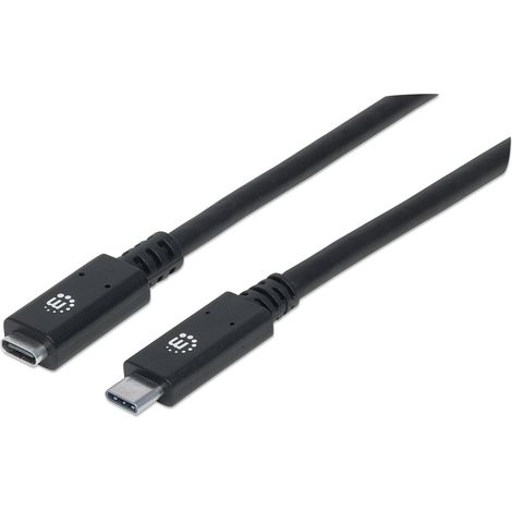 Manhattan Cavo SuperSpeed USB-C  Maschio/USB-C  Femmina 0,5m Nero (1/5)