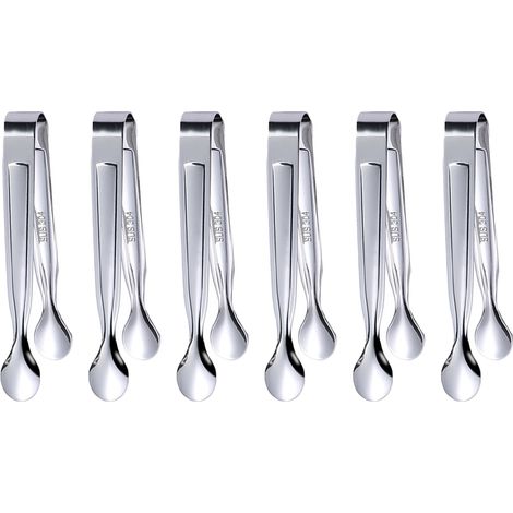 Pince A Amuse Gueules - Acier Inoxydable - Pour Sucres Bonbons Glace - Lot De 6 (1/5)