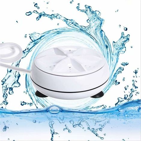 Nettoyeur ultrasonique portable avec alimentation USB pour le camping et les voyages, format mini 12 x 6 cm, 24 W-AquaForge (1/5)
