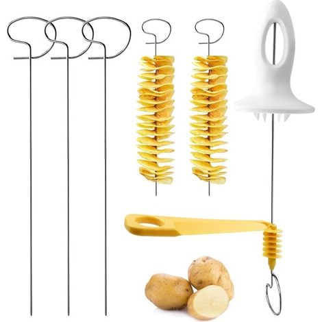 Coupe-pommes de terre en spirale ZVD - Chips Tornado- Outil de fabrication fantaisie - Set de 6 (1/5)