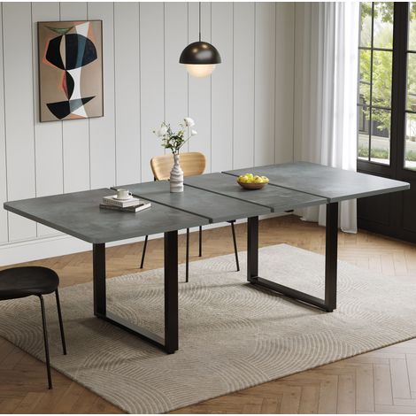 Tavolo allungabile 3 misure in MDF grigio OKMYHOME (1/5)