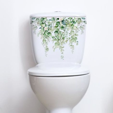 Vert Gardenia Wall Sticker Salle De Bains Toilette Home Decor Decal Décoratif Auto-Adhésif Wall Sticker (1/4)