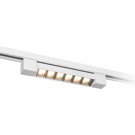 Proiettore LED per Binario Elettrificato 12W 1440lm Bianco, Faretto Lineare per Negozi e Showroom, Luce Diretta ad Alta Efficienza, Luce calda, fredda o naturale - Colore della luce: Luce fredda
