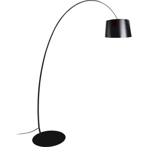 Lampadaire arqué noir mat Angel Cerda réglable en hauteur - Noir mat élégant et ajustable (1/5)