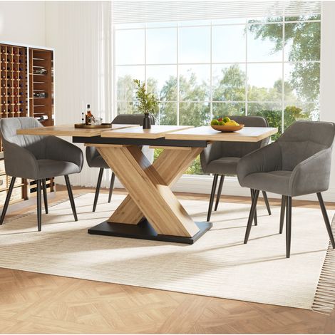 tavolo pranzo allungabile 119-158,5 cm MDF naturale OKMYHOME (1/5)