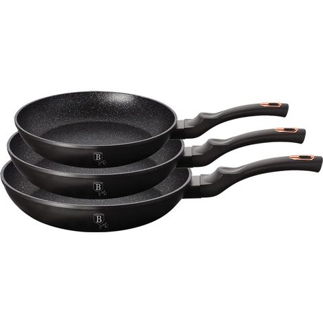 Set di 3 padelle 20/24/28 cm BERLINGER HAUS Black Rose BH-6158 (1/5)