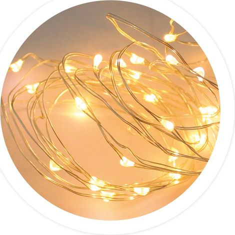 Ghirlanda di filo LED 3,9M 3xAA Luce calda (1/2)