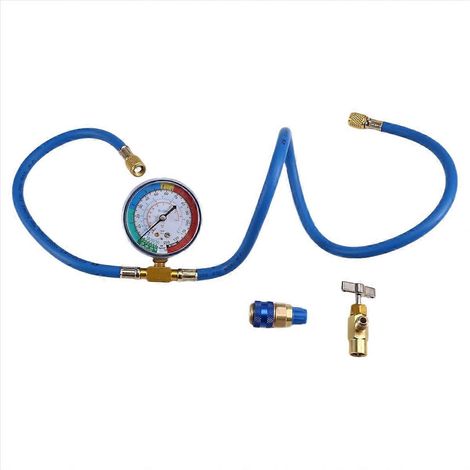 Tuyau de charge de réfrigérant R134A pour climatisation avec manomètre (1/5)