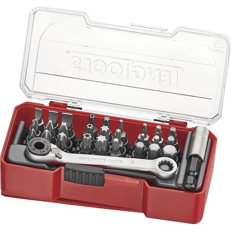 Set d'embouts avec clip ceinture 1/4 PH- PZ- TX-- TPX- HEX- rob 29 pièces Teng Tools TJ1429