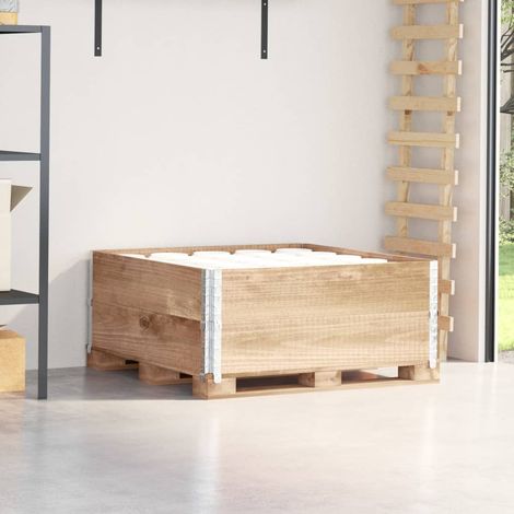 vidaXL Paretali per Pallet 2 pz 100x100 cm in Legno Massello di Pino